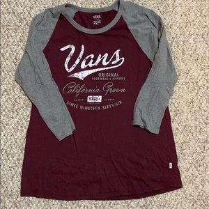 VANS 3/4 sleeve shirt
